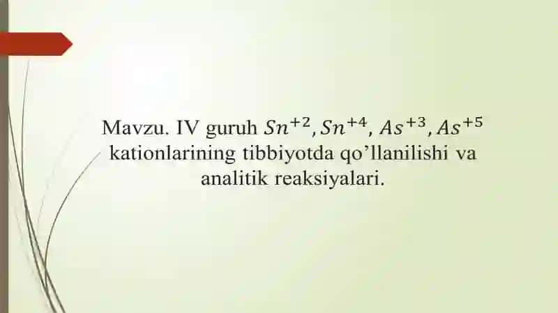 Rajabova Madinaxonning Analitik kimyo fanidan mustaqil ishi 2
