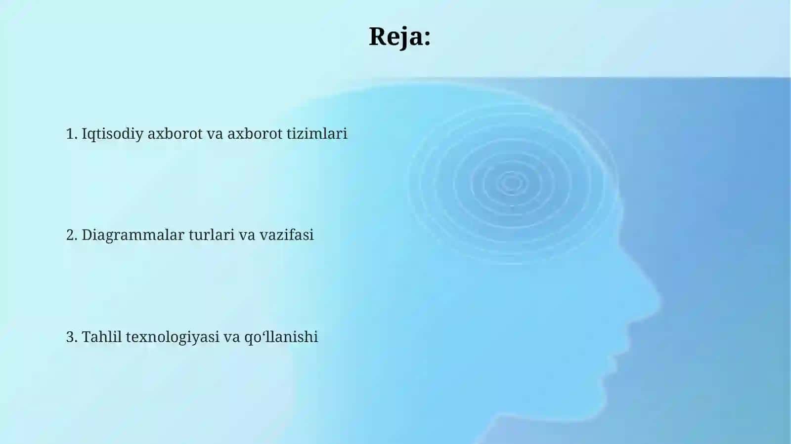 Diagrammalar yordamida iqtisodiy axborotni tahlil qilish texnologiyasi 2
