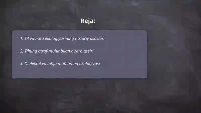 Til va nutq ekalogiyasi 2