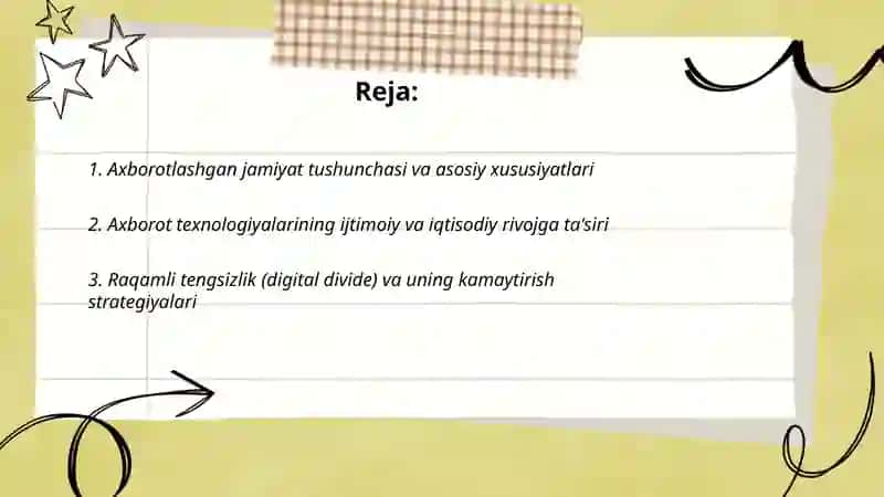 Axborotlashgan jamiyat va uning istiqbollari 2