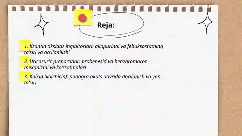 Podagra va semizlikni bartaraf etuvchi dori vositalari 2