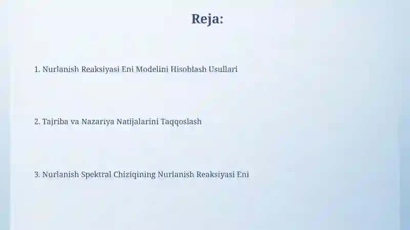 Nurlanish Reaksiyasi nurlanish spektr chizigʻining kengligi 2