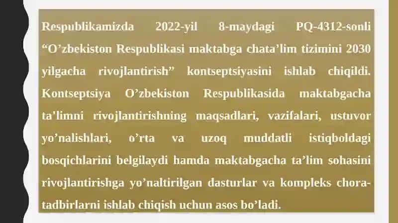 MAKTABGACHA TA’LIM TASHKILOTLARIDA PEDAGOGIK JARAYONNI LOYIHALASHTIRISHNING TUZILISHI VA FUNKSIYALARI 2