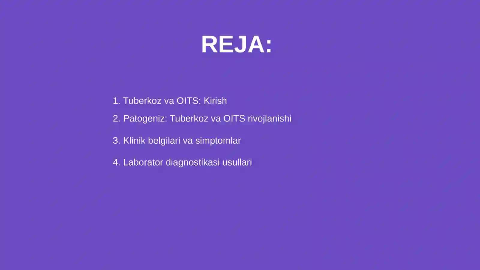 Tuberkulyoz va OITS: patogenizi, klinikasi,diagnostika va davolash 2
