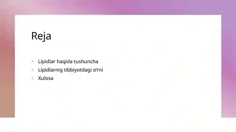 Lipid metobolizim boshqarilish 2