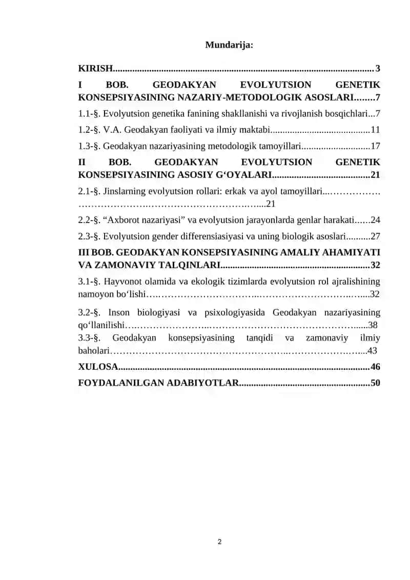 V.A. GEODAKYANING EVOLYUTSION GENETIK KONSEPSIYASI 2