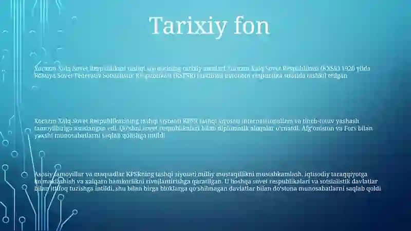 Xorazm Xalq Sovet Respublikasining Tashqi Siyosati 2