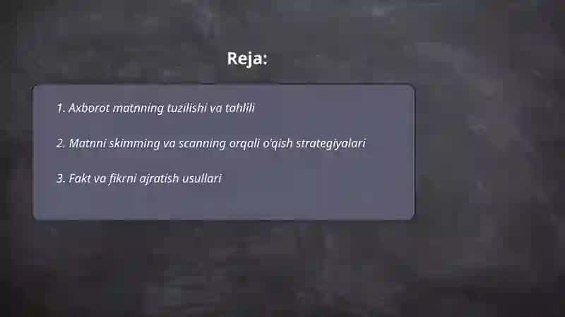 Axborot matnlar bilan ishlash va media madaniyat 2