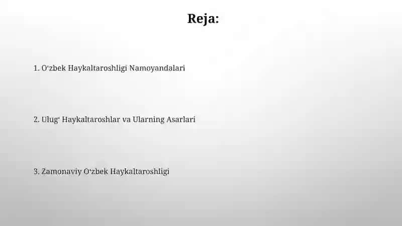 Zamonaviy Oʻzbek Haykaltaroshligi 2
