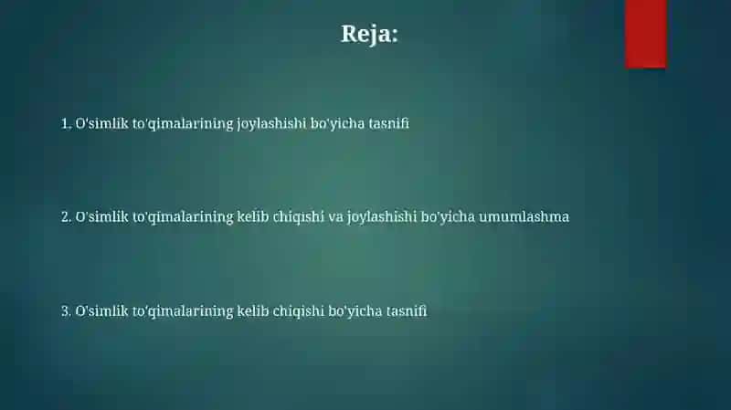 O'simlik to'qimalarini kelib chiqishiga vs joylanishiga koʻra klassifikatsiyasi 2
