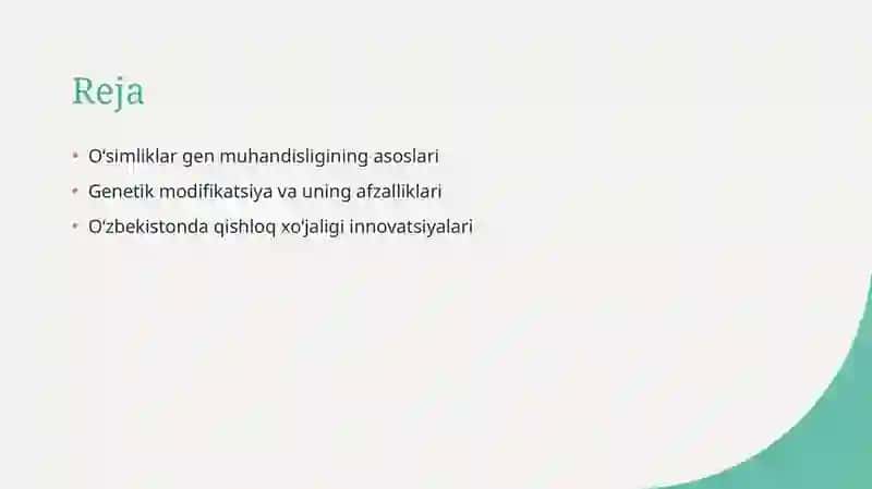 Oʻsimliklar gen muhandisligi 2