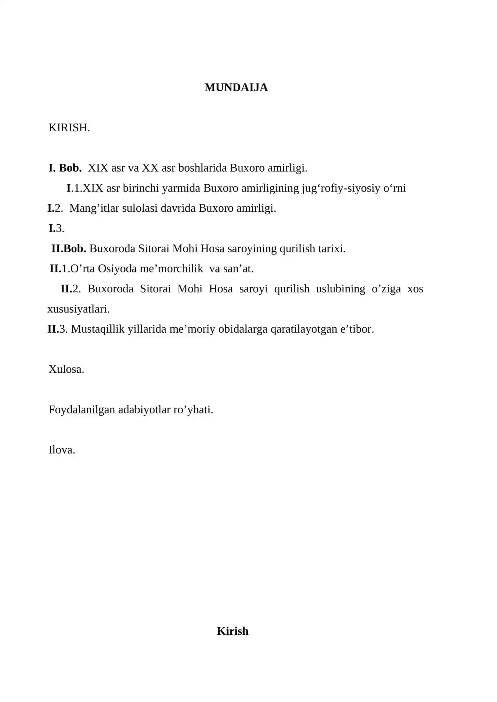 XVIII asr II yarimi XX asr boshlarida Buxoro amirligining ijtimoiy-iqtisodiy va siyosiy hayoti 2