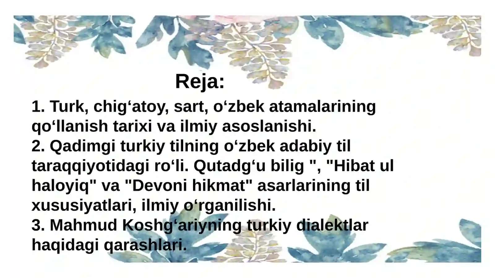 Mahmud Koshgʻariyning turkiy dialectlar haqida qarashlari 2