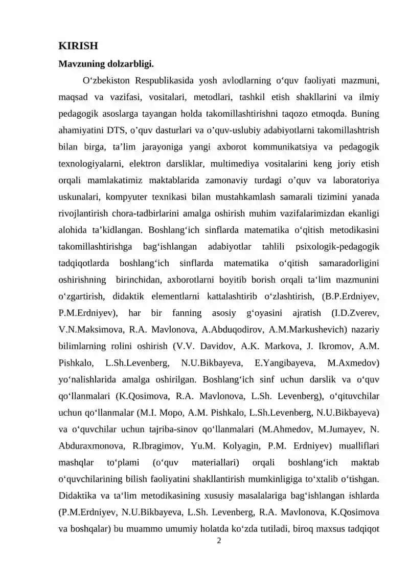 BOSHLANGʻICH SINFLARDAGI IQTISODIY VA STSTISTIK MASALALARNI TUZISH 2