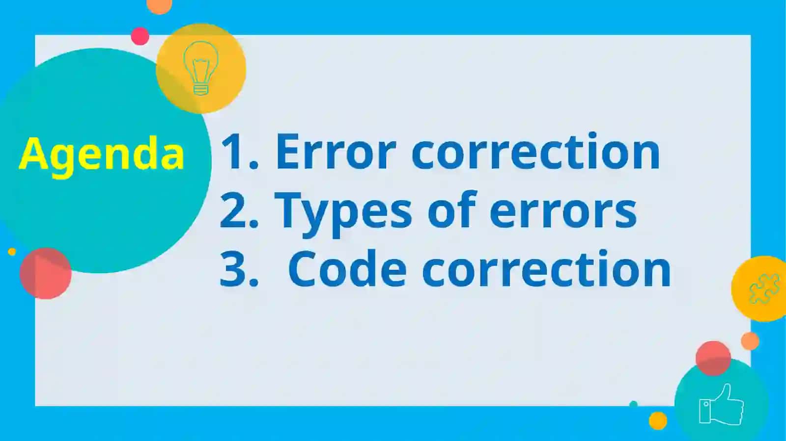 Error correction 2