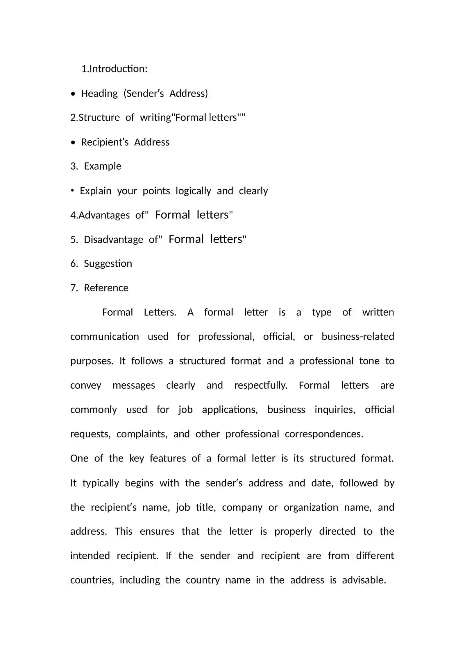 Formal Letters 2