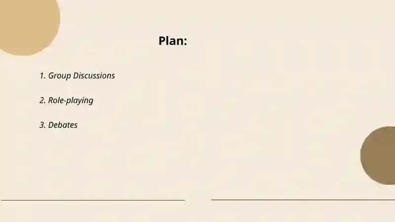 Activities in the class 2