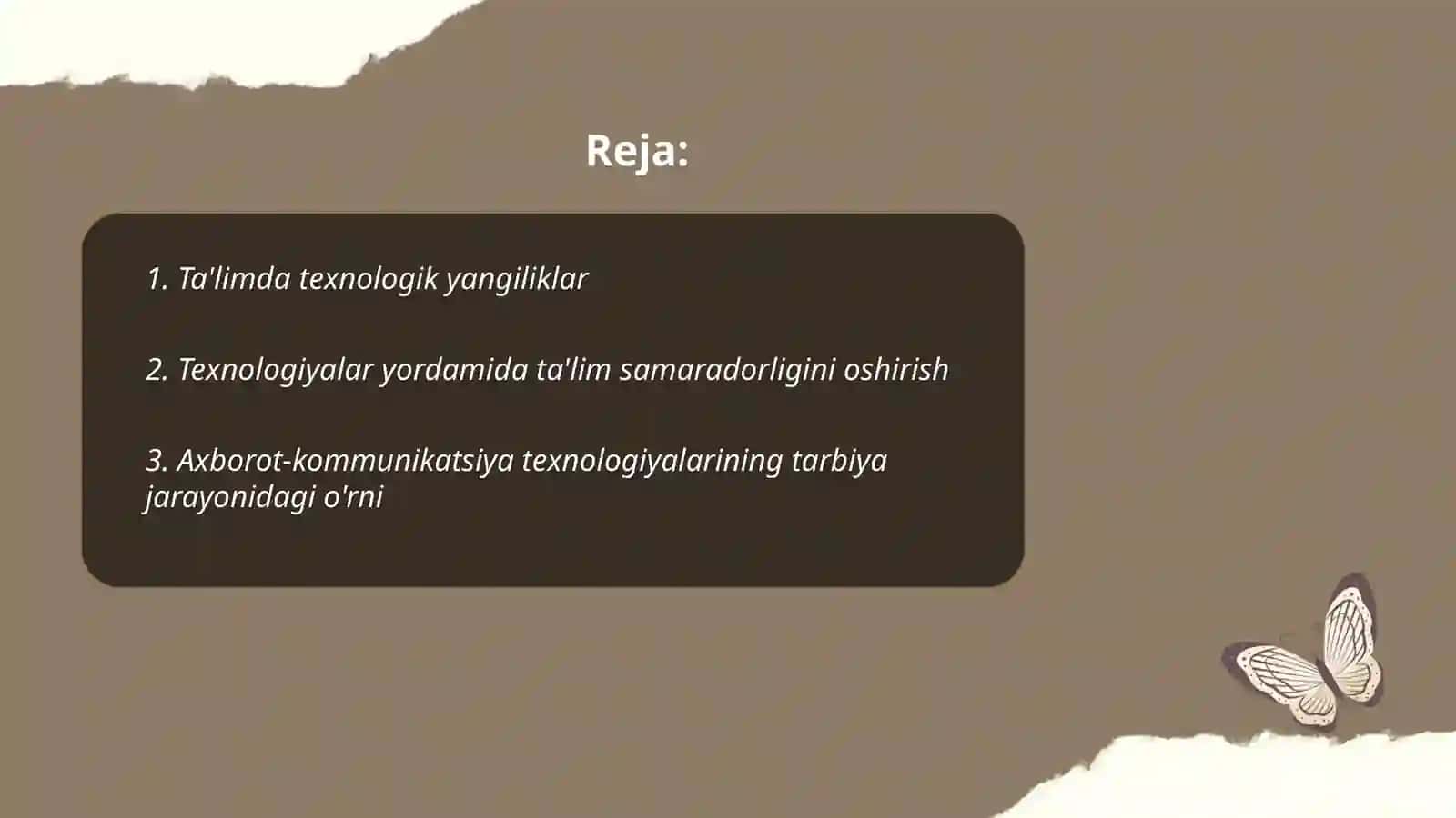 Texnologiya ta'limiga oid tarbiyaviy tadbirlarni tashkil etish 2