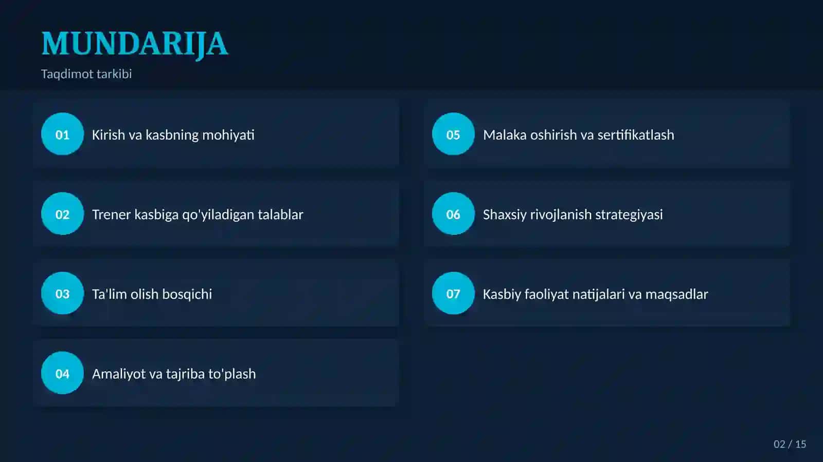 SPORT TRENEROFKASINING TUZILISH BOSQICHLARI 2