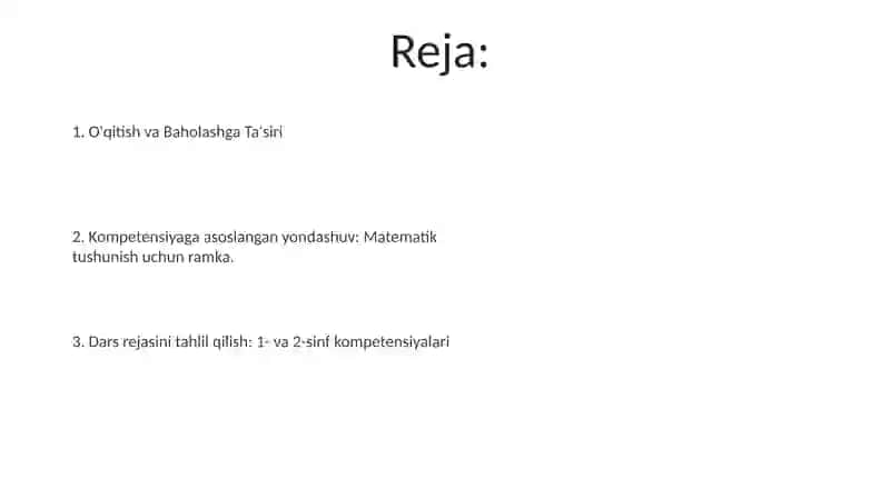 Boshlanğich sinflarda matematika õqitishda komptensiyaviy yondashuv 2