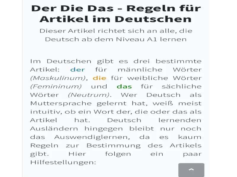 Artikel im Deutschen 2