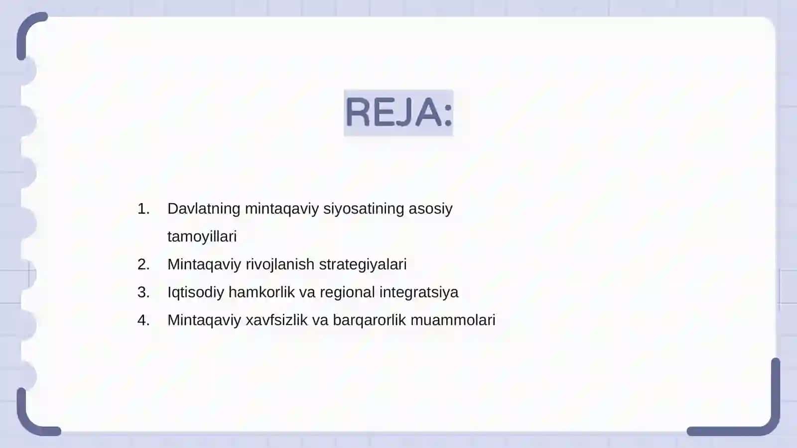 Davlatning mintaqaviy siyosati va mintaqaviy rivojlanish istiqbollari 2