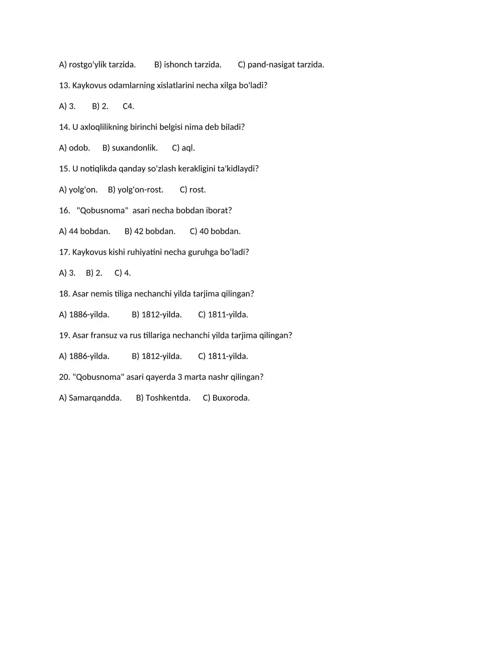 Kaykovusning "Qobusnoma" asarining tarbiyaviy ahamiyati 2