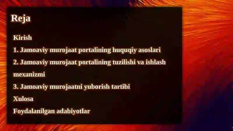 Jamoaviymurojaat Portalining Huquqiy Asoslari 2