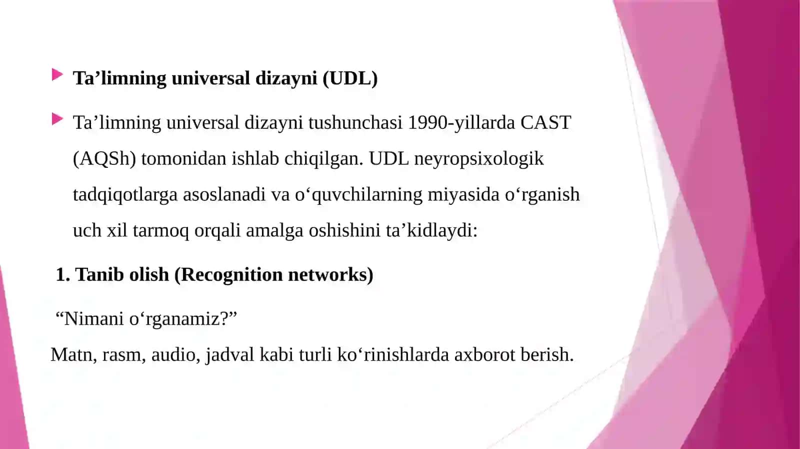 TA'LIMNING UNIVERSAL DIZAYNI VA INDIVIDUAL TA'LIM DASTURI 2