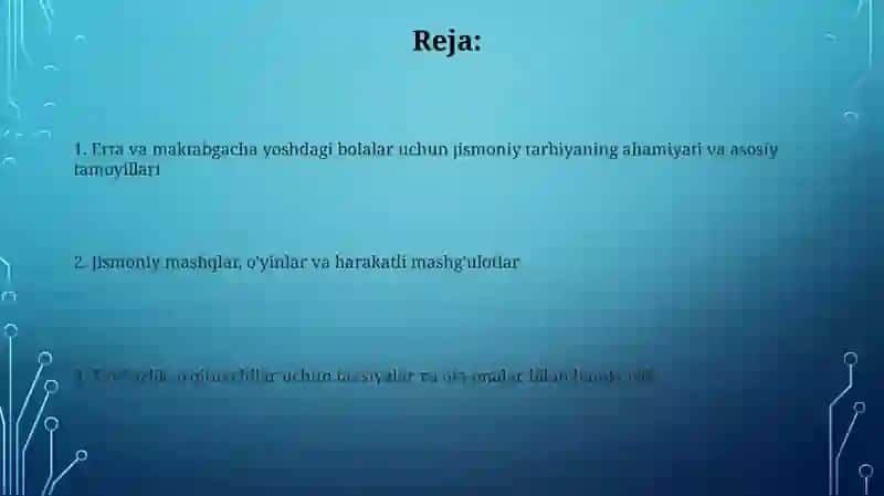 Erta va maktabgacha yoshdagi bolalar uchun jismoniy tarbiya 2