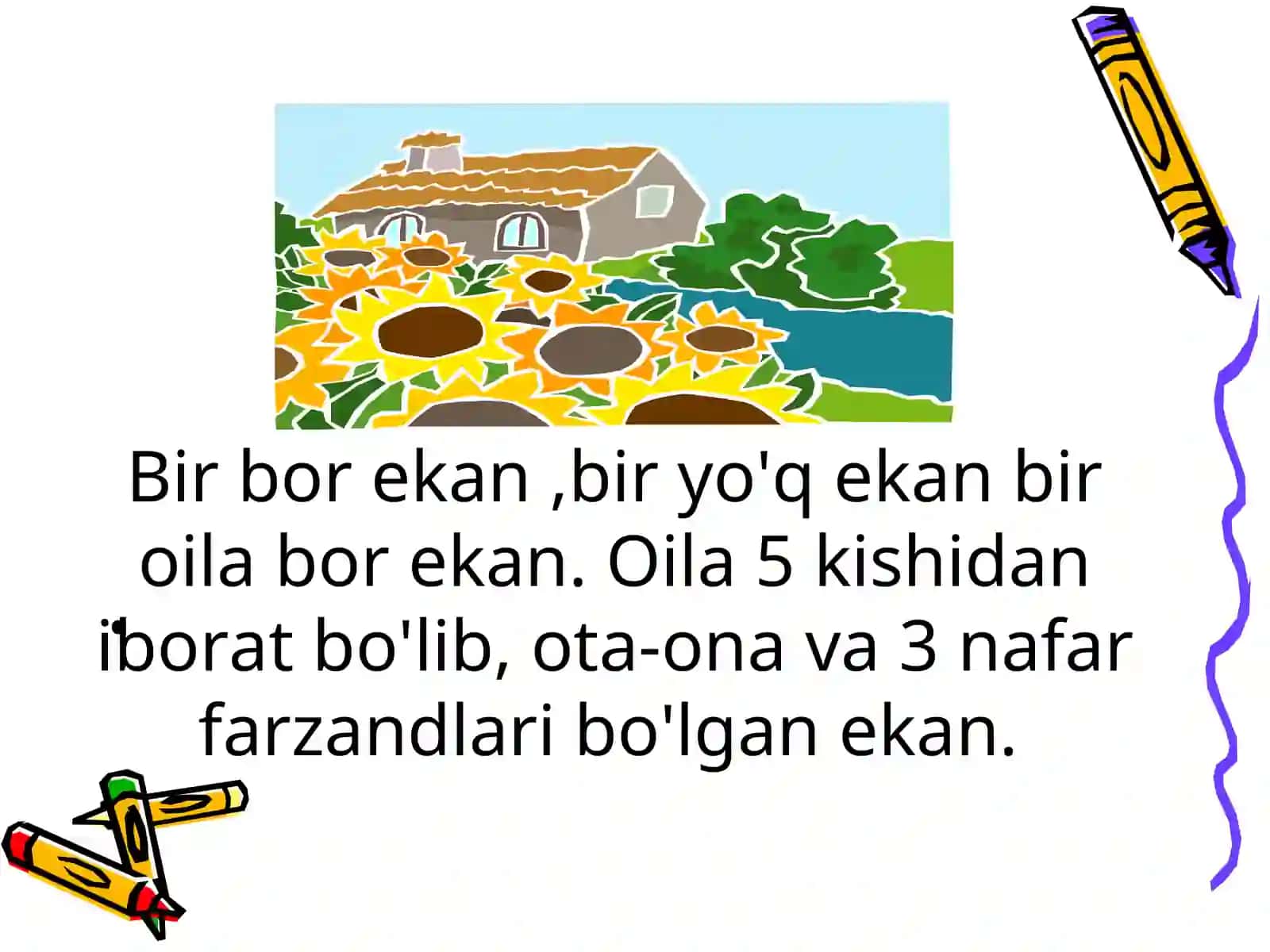 5-sinflar uchun (Gap bo'laklari) 2