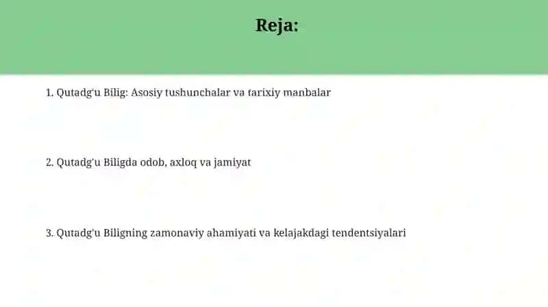 Qutadg‘u Bilig 2