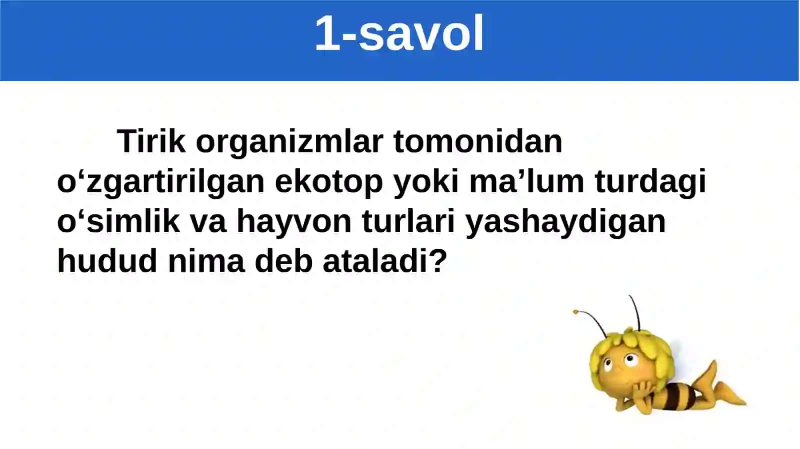 Tirik organizmlarning yashash muhitlari 2