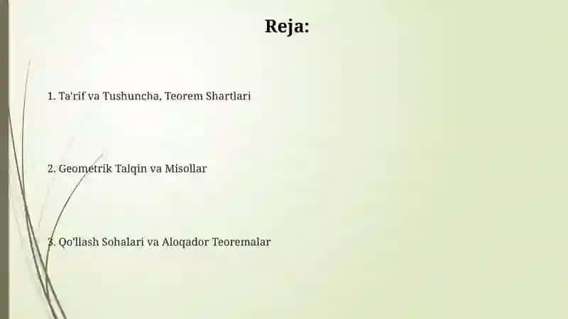 Oʼta qiymat haqidagi teorema 2