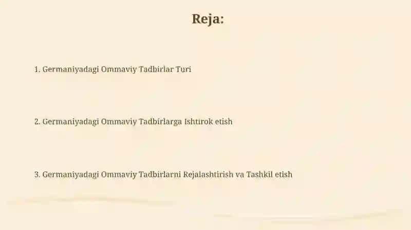Germaniya davlatining ommaviy tadbirlari 2