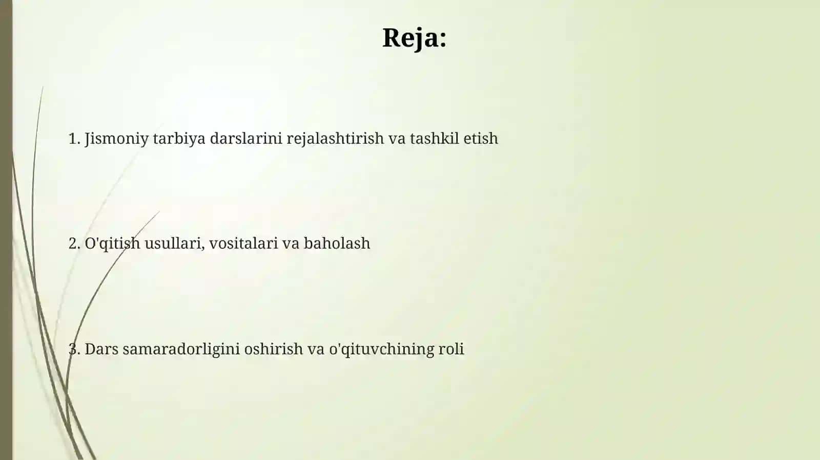 Ta'lim muassasalarida jismoniy tarbiya darslarini tashkil qilish va o'tkazish usullari 2