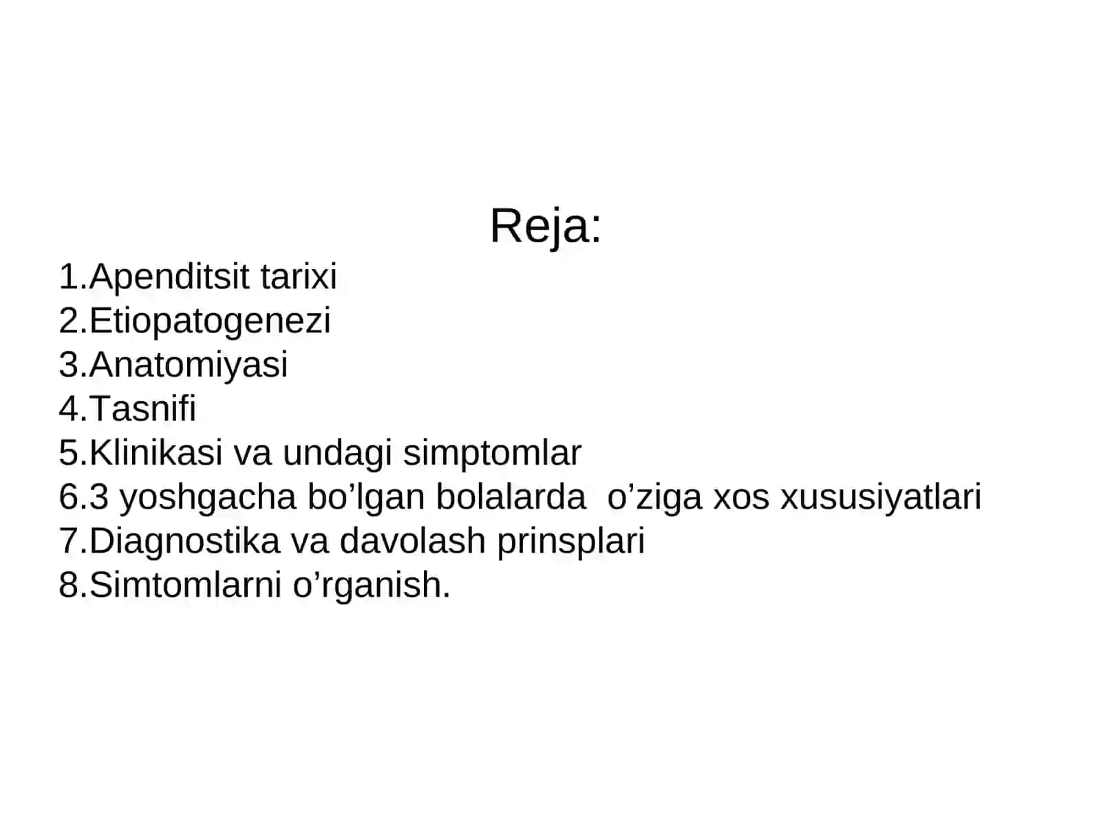 3 yoshgacha bo’lgan bolalarda O`tkir appenditsit 2