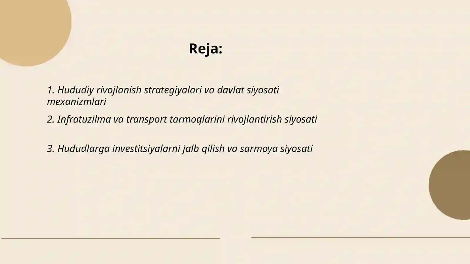 Hududlarni iqtisodiy rivojlantirish bo‘yicha davlat siyosati 2