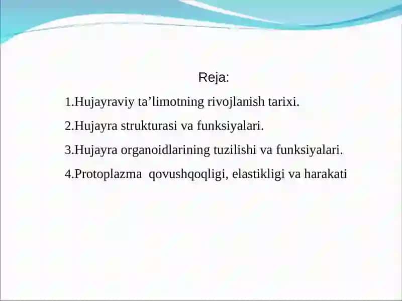 O’simlik hujayrasining fiziologiyasi 2