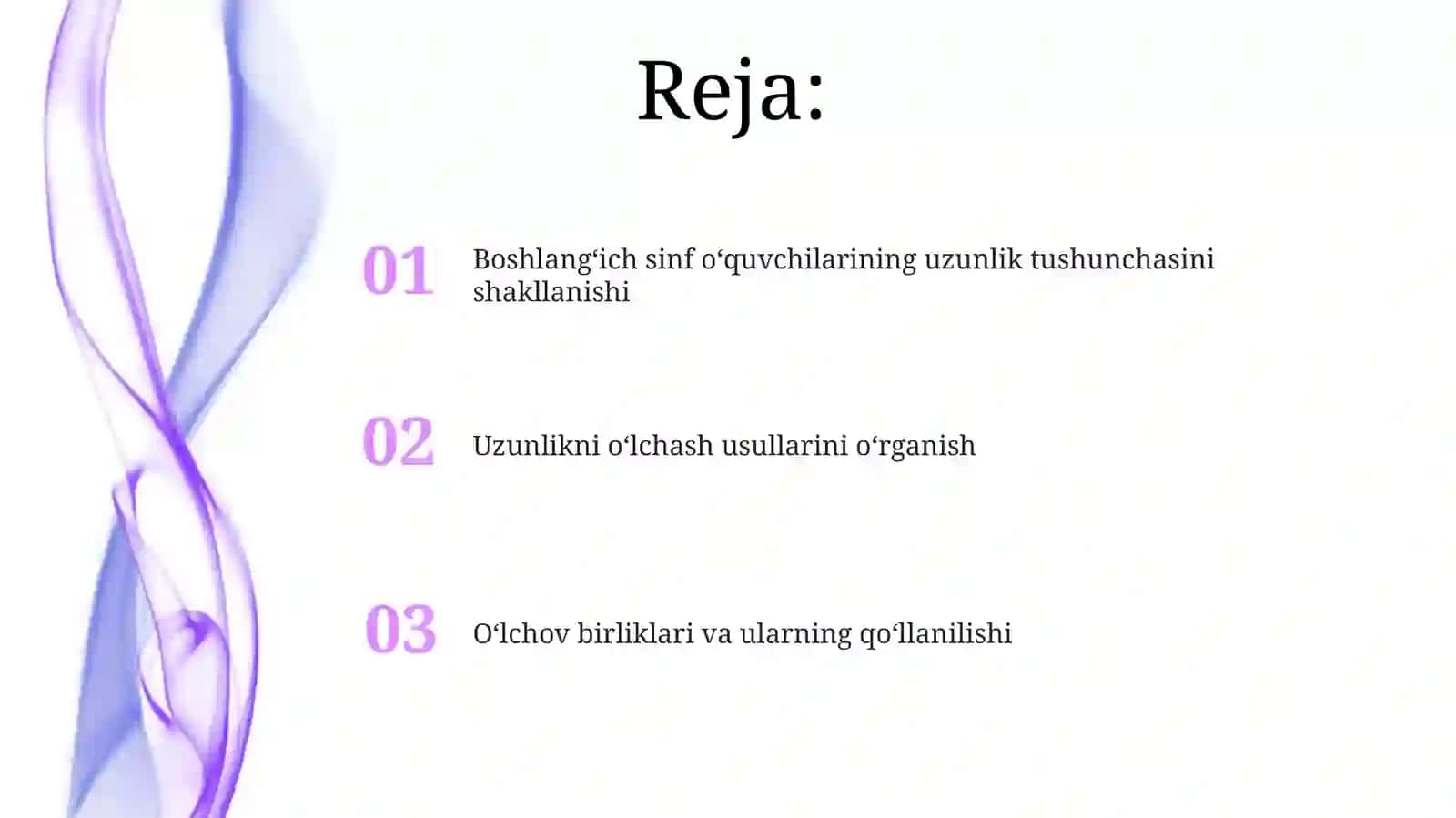 Uzunlik tushunchasini shakllantirish 2