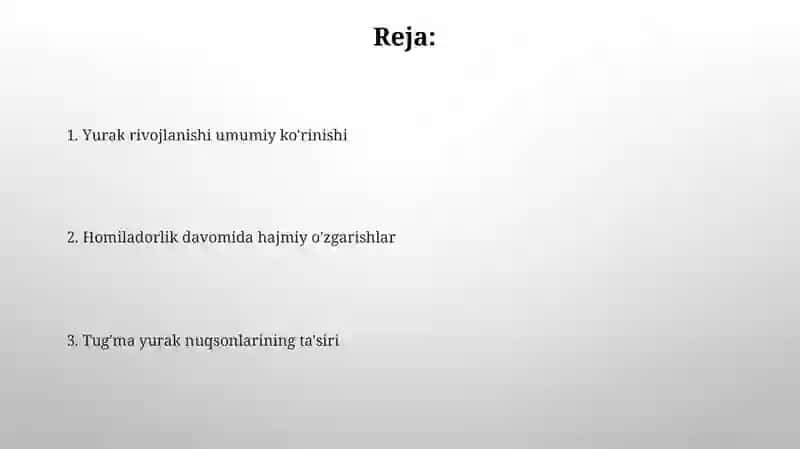 Yurak hajmi va nuqsonlari 2