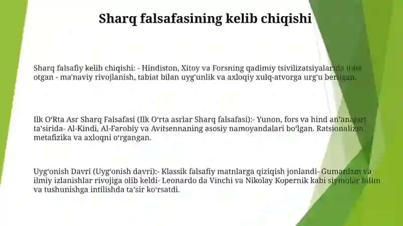 Ilk OʻRta Asr Sharq Falsafasi Va UygʻOnish Davri 2