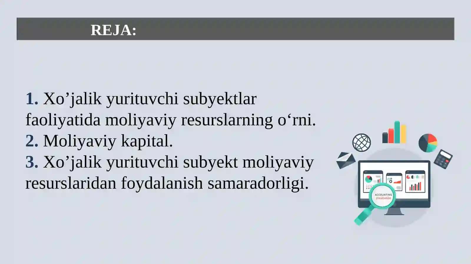 XO’JALIK YURITUVCHI SUBYEKTLARNING MOLIYAVIY RESURSLARI 2