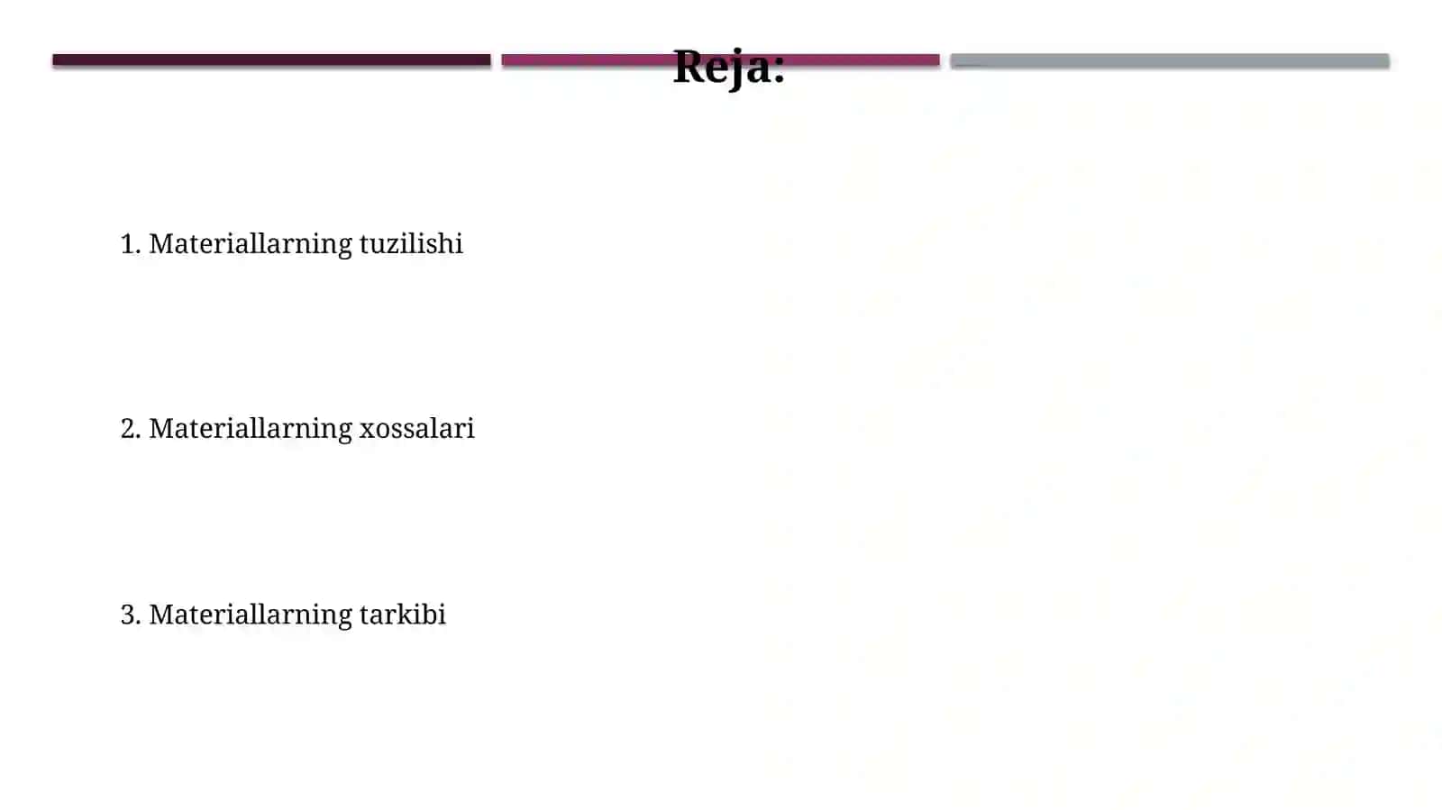 Materiallarning tuzilishi va xossalari 2