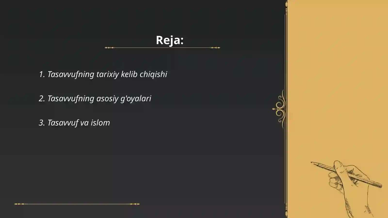 Tasavvufning kelib chiqishi,mazmuni va rivoji 2