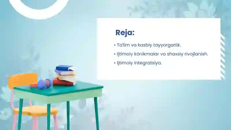 Yoshlarni ijtimoiy hayotda õz õrnini topishga tayyorkini shakllantirish 2