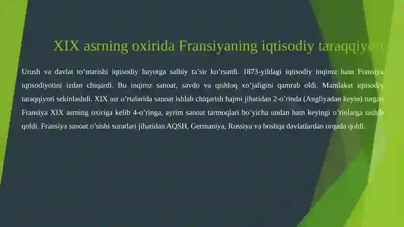 Yevropa va AQSH XIX asrning oxiri- XXasr boshida 2