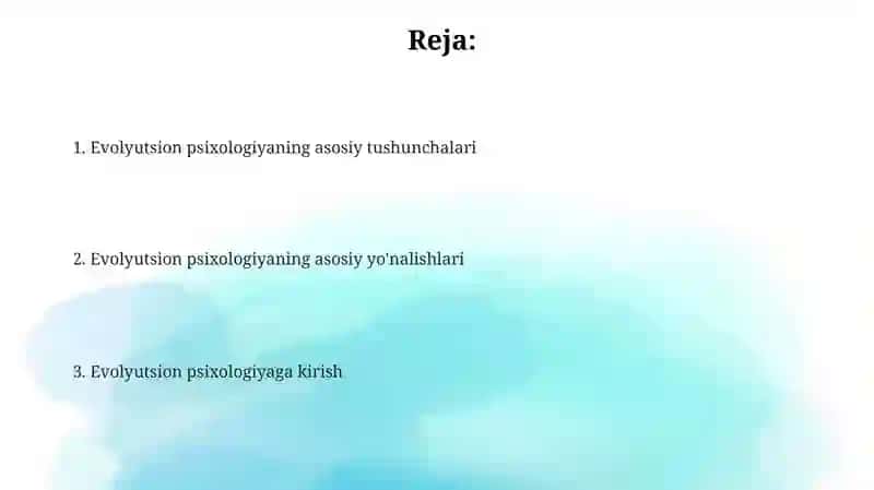 Evolutsion psixologiyaga kirish 2
