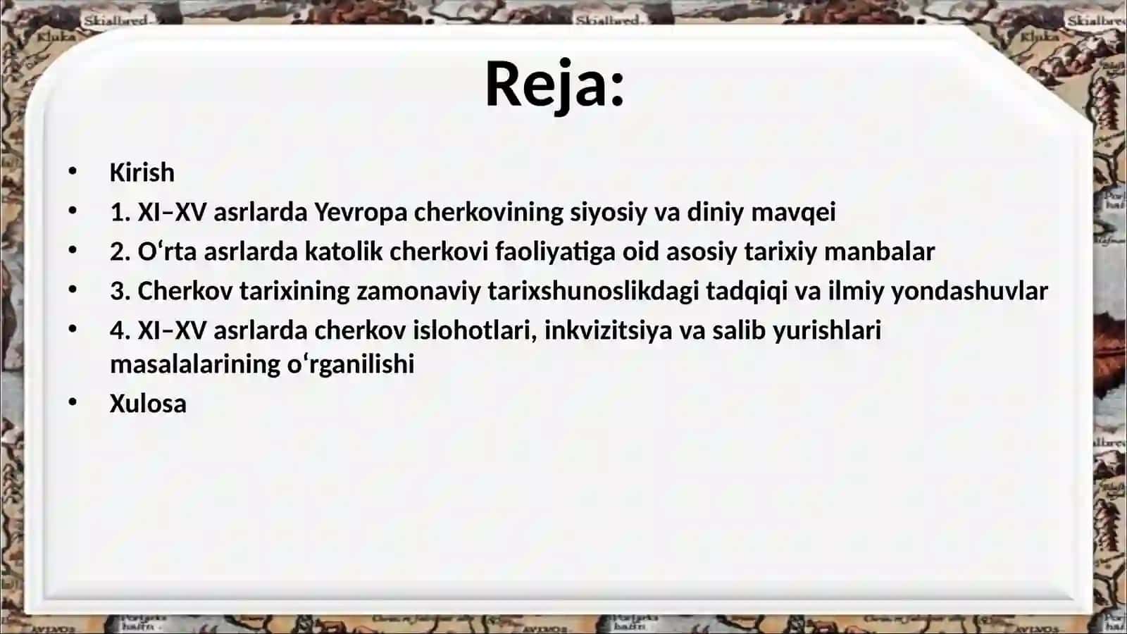 XI-XV asrlarda cherkov tarixiga oid ilmiy tadqiqotlar 2