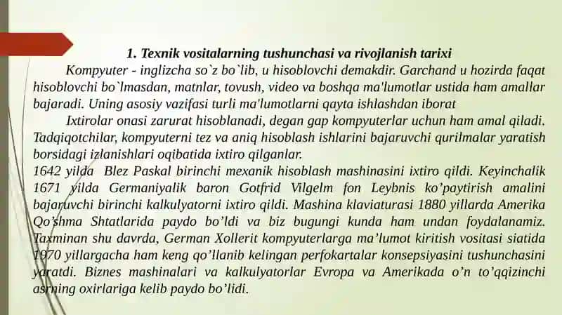 Texnik vositalar 2